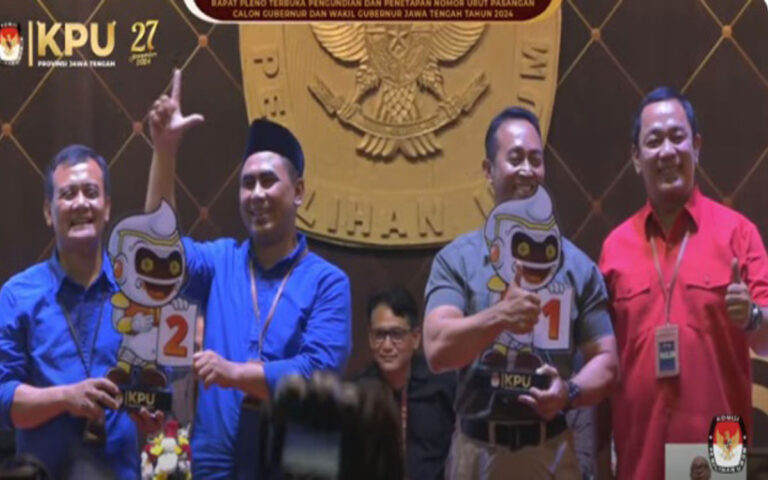 Nomor Urut Pilgub Jateng, Andika-Hendi Nomor 1, Ahmad Luthfi-Taj Yasin Nomor 2