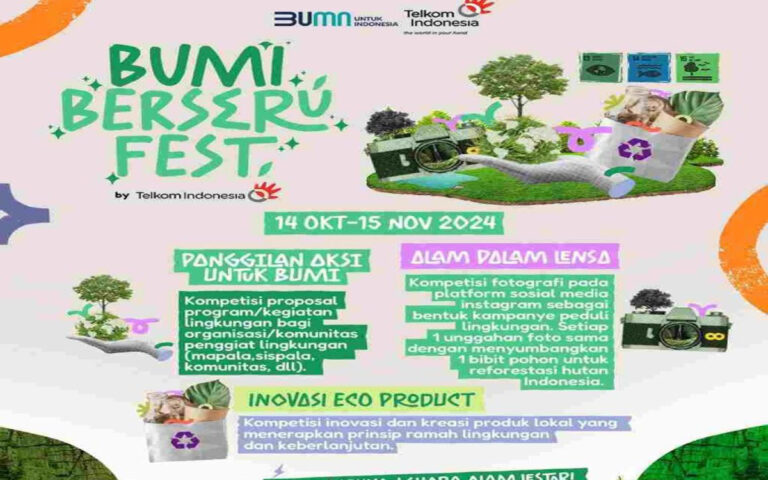 Telkom Ajak Masyarakat Untuk Terlibat Dalam Gerakan Bumi Berseru Fest
