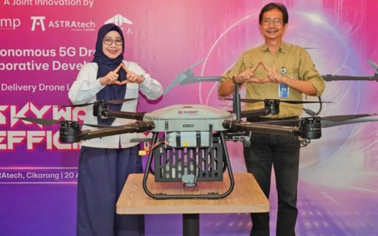 XLSMART dan ASTRAtech Kolaborasi Luncurkan Drone Otonom Berbasis 5G