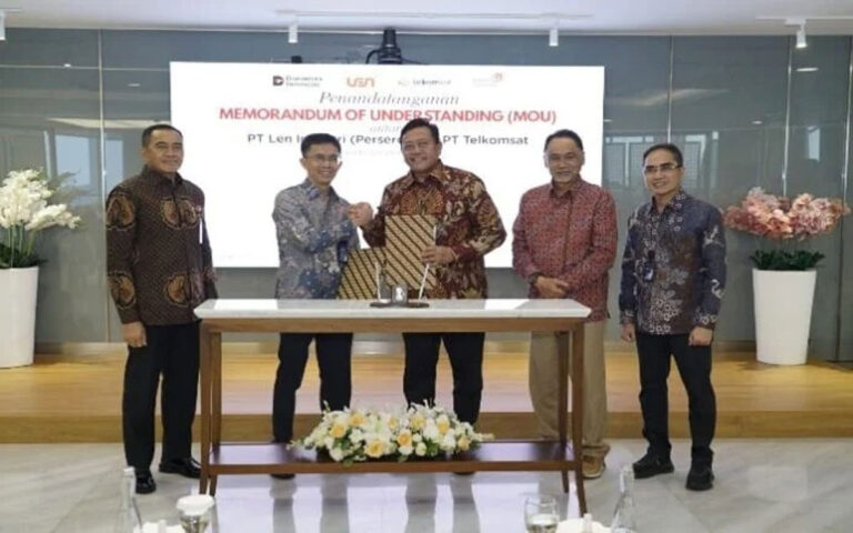 Telkomsat dan Len Industri Kolaborasi Perkuat Pertahanan Berbasis Satelit