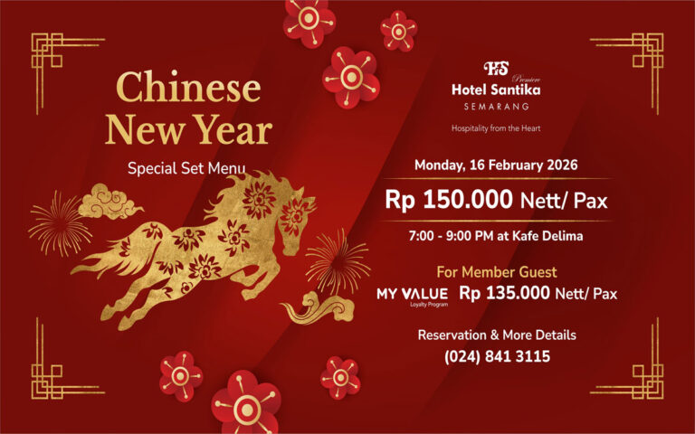 Sambut Imlek, Hotel Santika Premiere Semarang Hadirkan “Chinese New Year Special Set Menu”