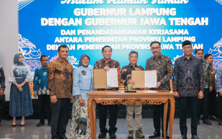 Jateng–Lampung Realisasikan Kerjasama di Berbagai Bidang Senilai Rp832,3 Miliar