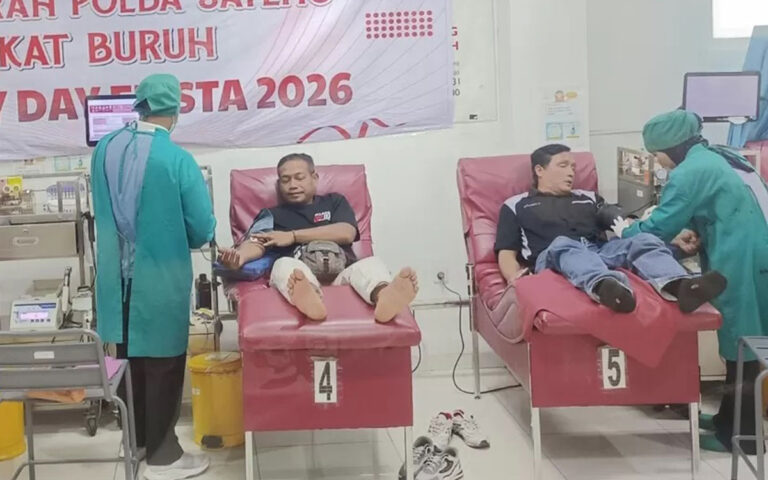 Peringati May Day, Polda Jateng Gandeng Serikat Buruh Gelar Donor Darah