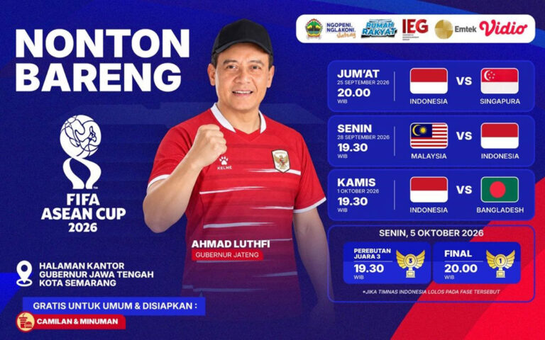 Pemprov Jateng Gelar Nobar FIFA ASEAN Cup 2026